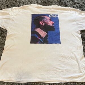 FILA Men's white Tshirt Nipsey Hussle size XXL